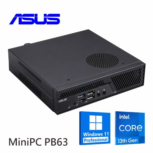 圖片 ASUS 迷你商務電腦 PB63 i5-13500/8G/512G/VESA掛架/WIN 11 PRO