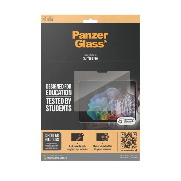 圖片 北歐嚴選品牌Panzer Glass Surface Pro X/8/9/10/11/12 專用通透玻璃保護貼